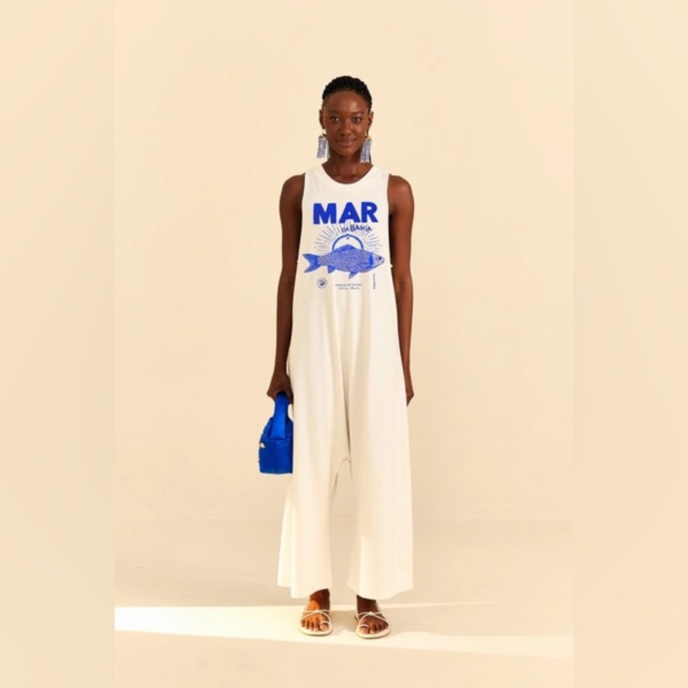 White Farm Rio Mar Da Bahia Jumpsuit